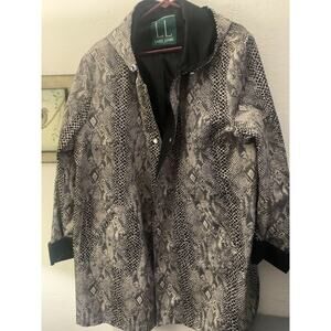 Larry Levin Sport Animal Print Raincoat 2xl Outdoors Hike Camping Preppy Caeer